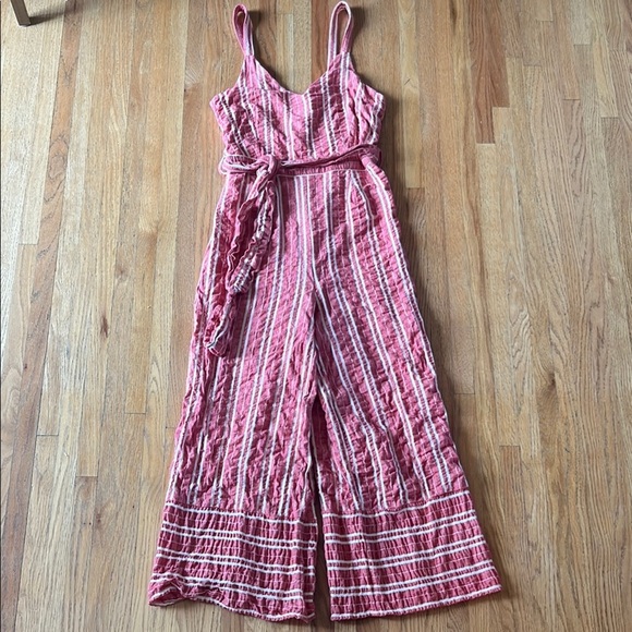 Anthropologie Red and White Jumpsuit Size: Small - Picture 2 of 6